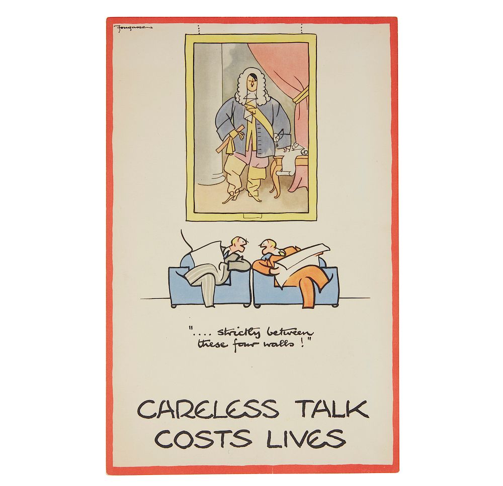 Appraisal: Cyril Kenneth Bird Fougasse British - Careless Talk Costs Lives