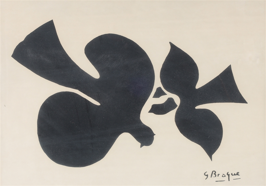 Appraisal: George Braque lithograph of two birds in flight signed to