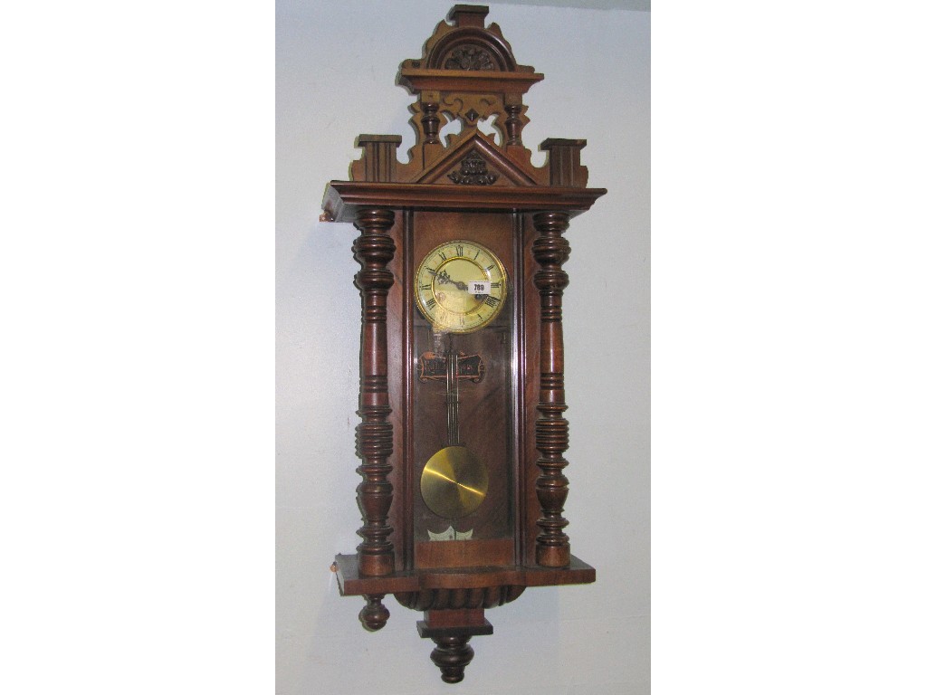 Appraisal: Victorian mahogany wall clock