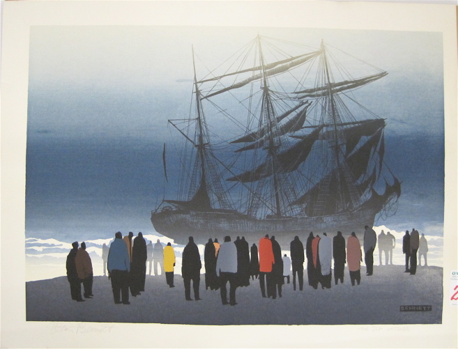 Appraisal: ELTON BENNETT SERIGRAPH Washington - titled The Sea Hostage depicts