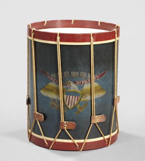 Appraisal: American Polychromed Bentwood Occasional Table second quarter th century mounted