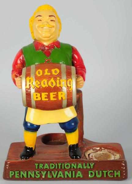 Appraisal: Old Reading Beer Bar Back Advertising Figure Plaster Condition Excellent