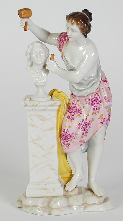 Appraisal: TWENTIETH CENTURY GERMAN ALLEGORICAL PORCELAIN FIGURE OF A LADY sculpting