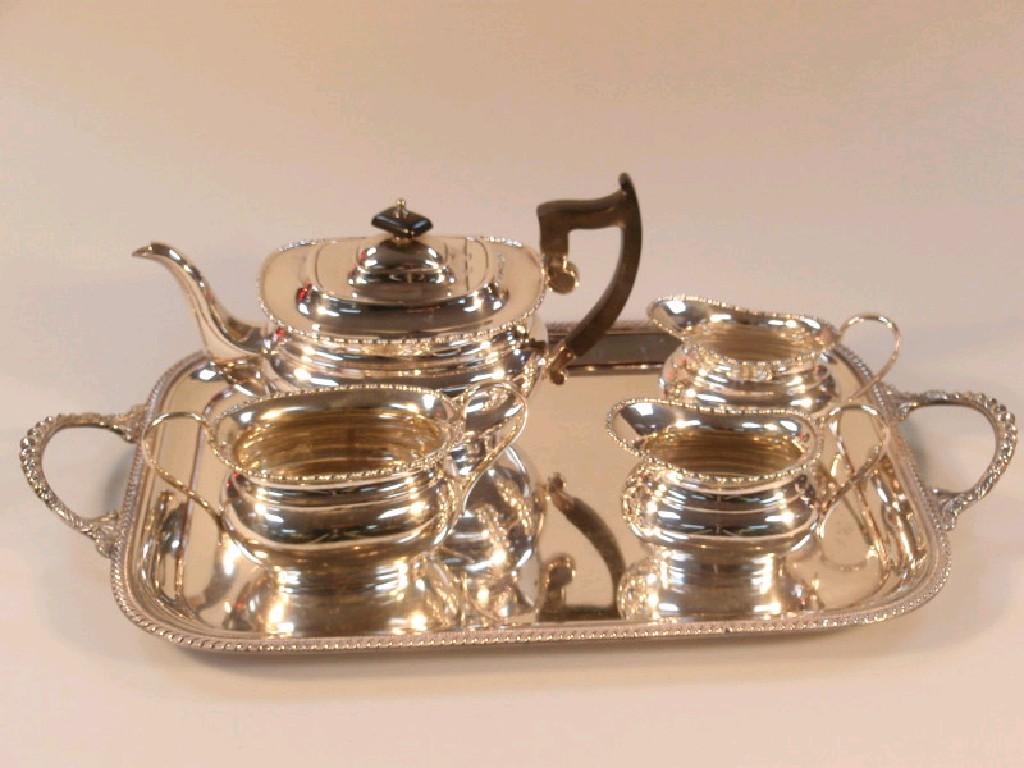 Appraisal: A Viners four piece EPNS tea set and a two-handled