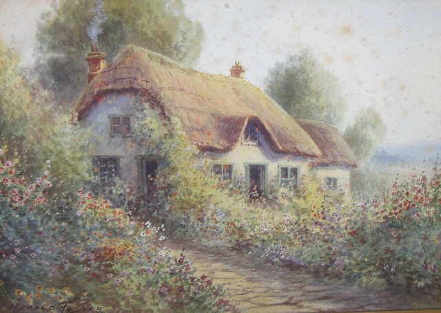 Appraisal: Harold Foster Harold Foster Old Cottage near Bridgewater Shropshire watercolour