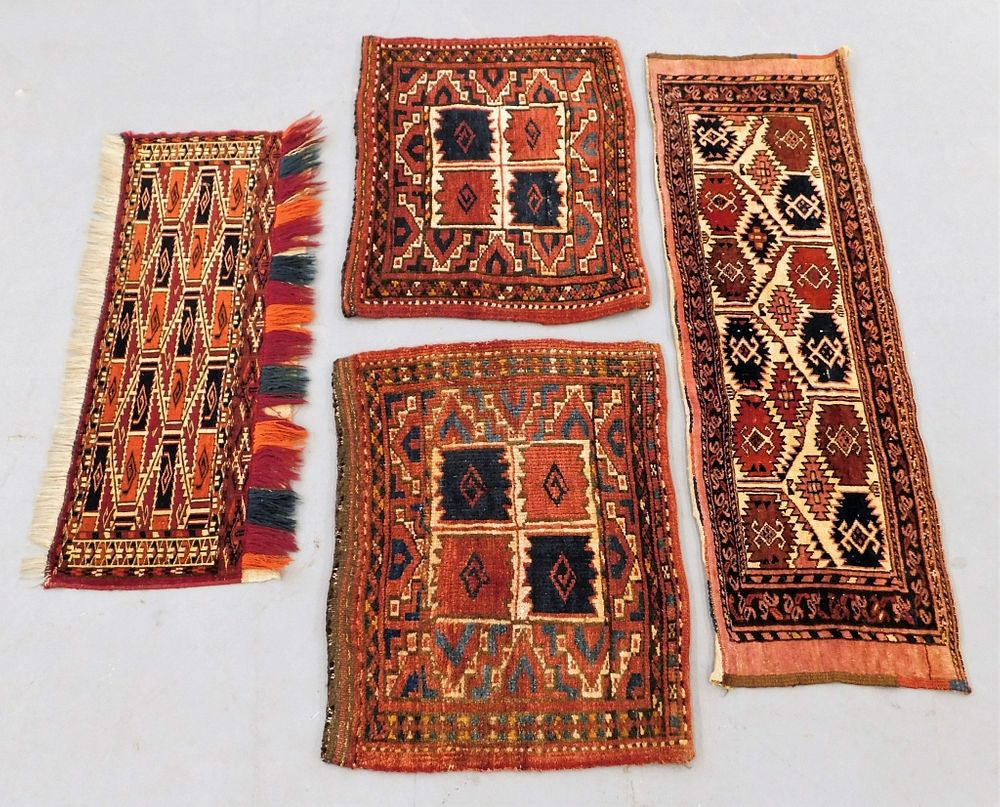 Appraisal: PC Turkish Red Geometric Table Runners Turkey th Century Includes