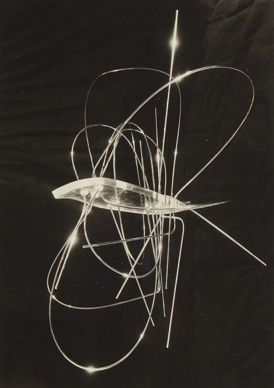 Appraisal: PHOTOGRAPH OF LASZLO MOHOLY-NAGY WORK Photograph of Chrome Sculpture marked