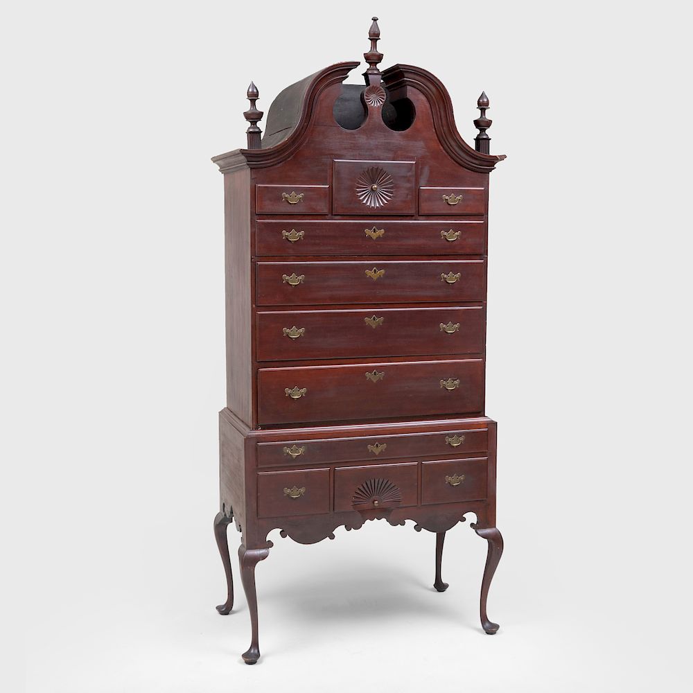 Appraisal: Augur-Duryee Queen Anne Cherry High Chest of Drawers Probably by