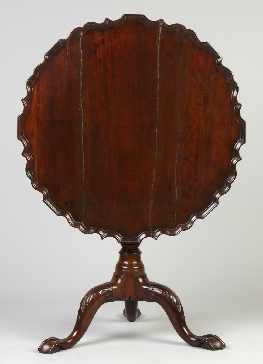 Appraisal: Chippendale Philadelphia Tilt Top Table Attr To Samuel Harding th