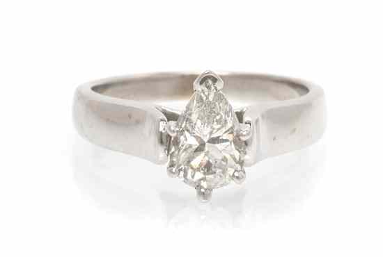 Appraisal: A Karat White Gold and Diamond Solitaire Ring consisting of