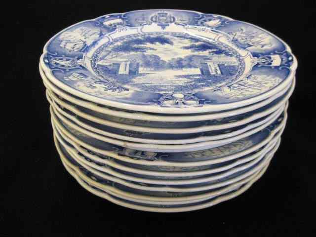 Appraisal: Set of Wedgwood ''U S Naval Academy'' Plates blue white