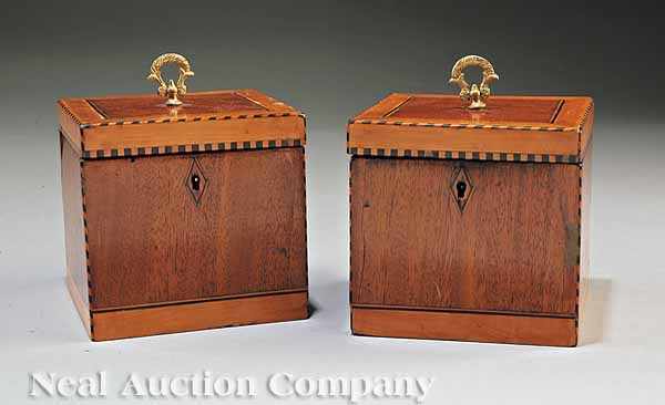 Appraisal: A Good Pair of George III Mahogany and Satinwood Inlaid