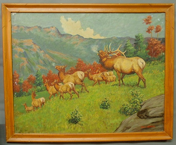 Appraisal: Herzel Paul German American - oil on canvas landscape painting