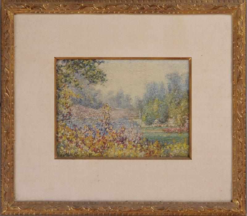 Appraisal: ALBERT INSLEY - NYACK FLOWER GARDEN Oil on board signed