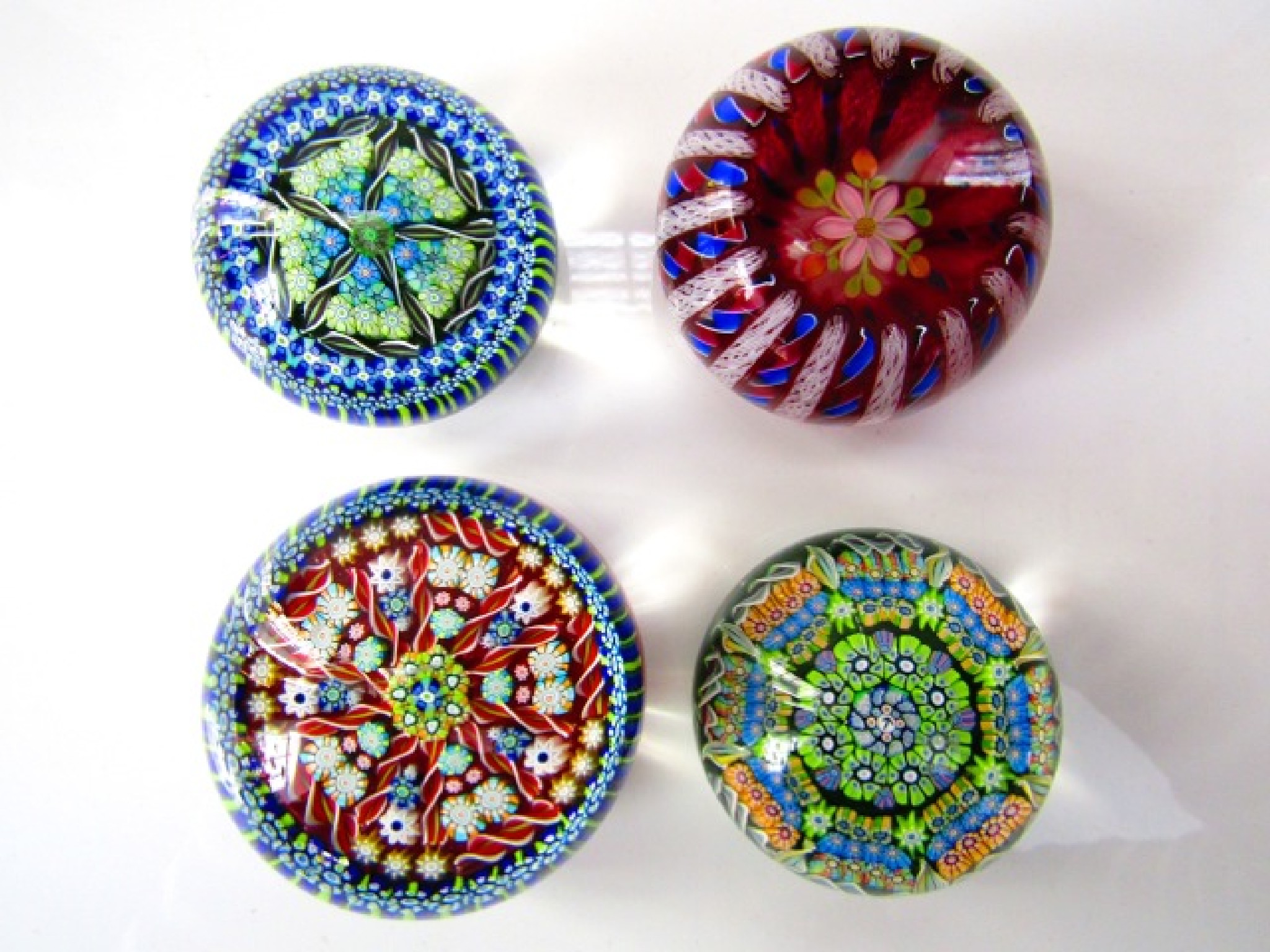 Appraisal: Two boxed Scottish glass Millefiori paperweights by Perthshire to include