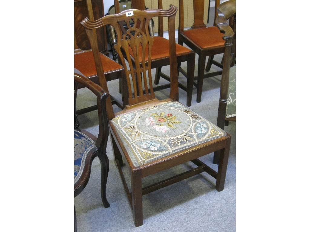 Appraisal: Georgian mahogany dining chair