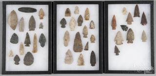 Appraisal: Thirty-nine Native American stone points most found in the vicinity