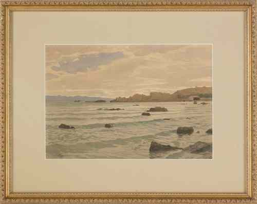 Appraisal: Robert Nadler Hungarian - watercolor coastal scene titled Spalato signed