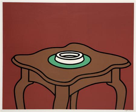 Appraisal: PATRICK CAULFIELD BRITISH - OCCASIONAL TABLE Screen-print signed and numbered