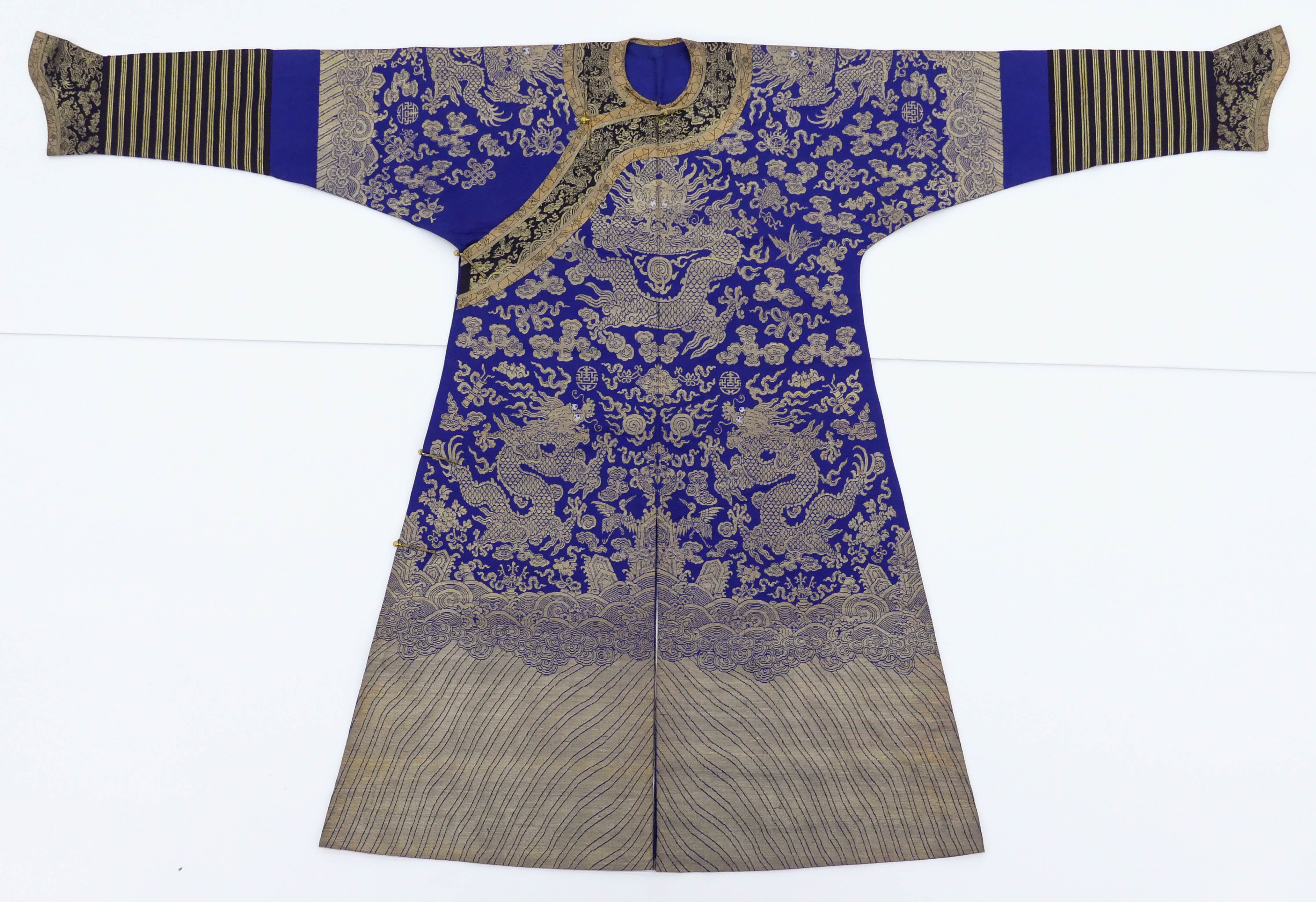 Appraisal: Chinese Imperial Dragon Silk Brocade Robe ''x '' Gold and