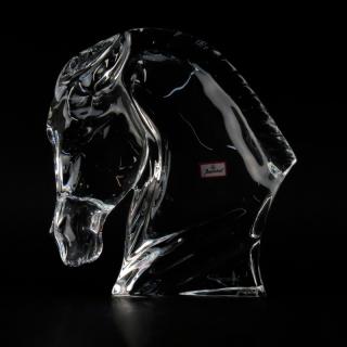 Appraisal: Baccarat Tete de Cheval Crystal Figurine in Original Box Baccarat