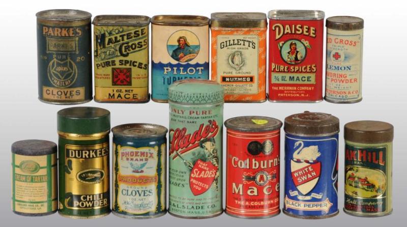 Appraisal: Lot of Spice Tins Description Offers a wide variety of