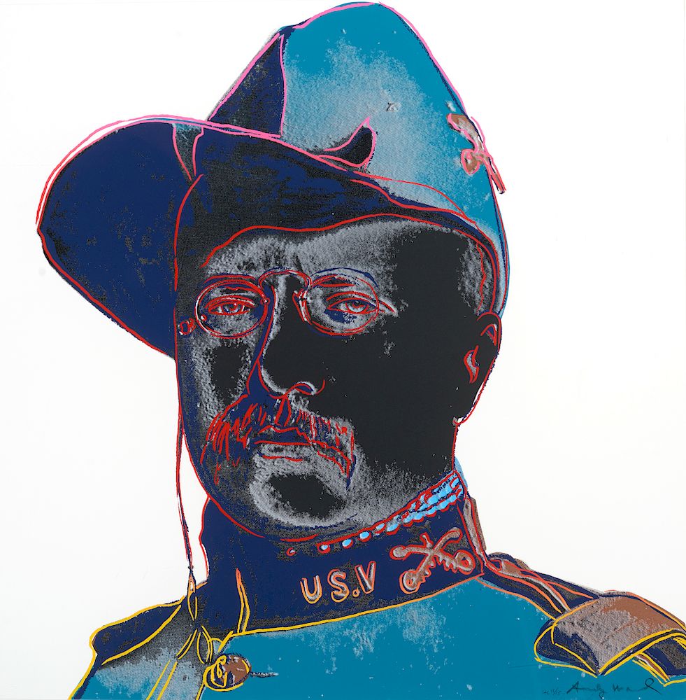 Appraisal: Andy Warhol Teddy Roosevelt Exclusive on Bidsquare ANDY WARHOL Teddy