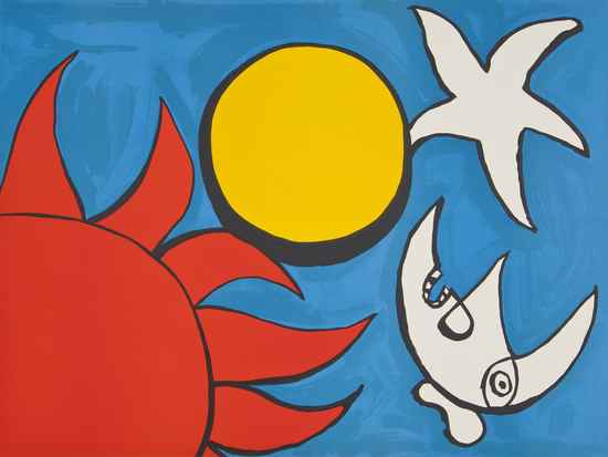 Appraisal: Alexander Calder - Sun Moon Stars lithograph printed in colours