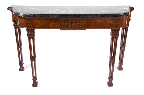 Appraisal: Sale Lot A Georgian Style Mahogany Console Table late th