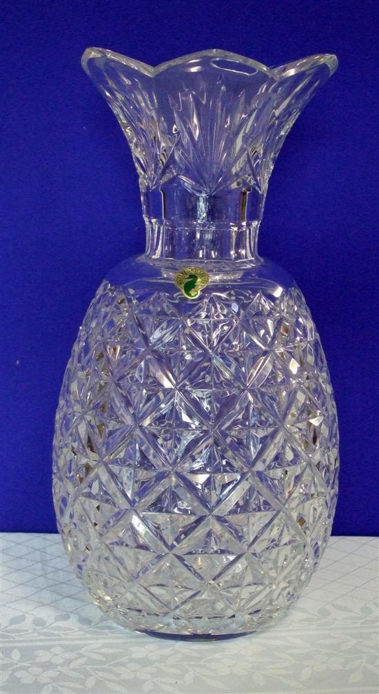 Appraisal: Waterford crystal pineapple shaped vase with cut decoration etched mark