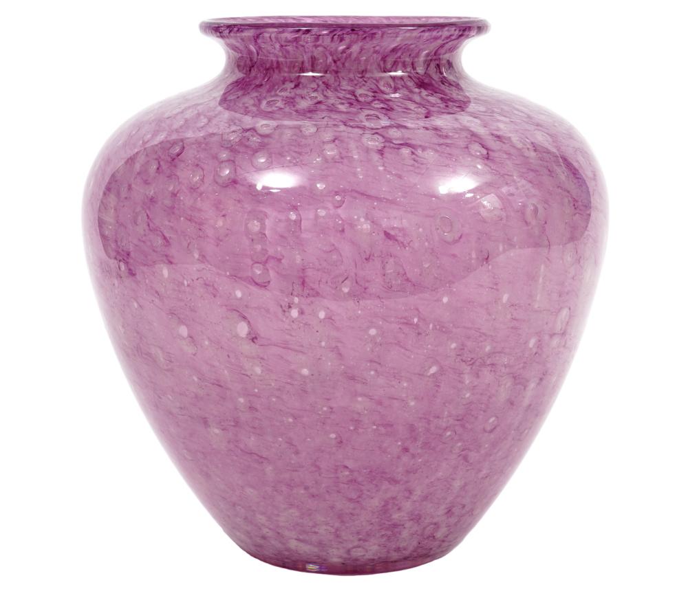 Appraisal: STEUBEN CLUTHRA LILAC VASE BY FREDERICK CARDERSteuben lilac Cuthra vase