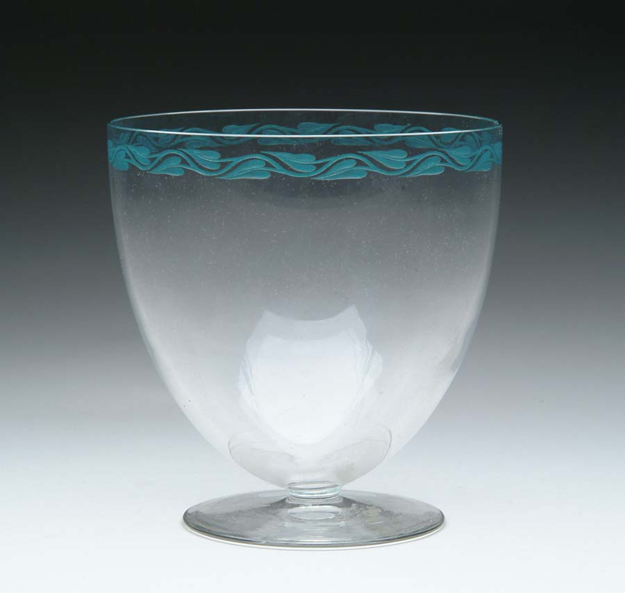 Appraisal: LALIQUE BEAULIEU VASE Delicate Lalique vase has rim design of