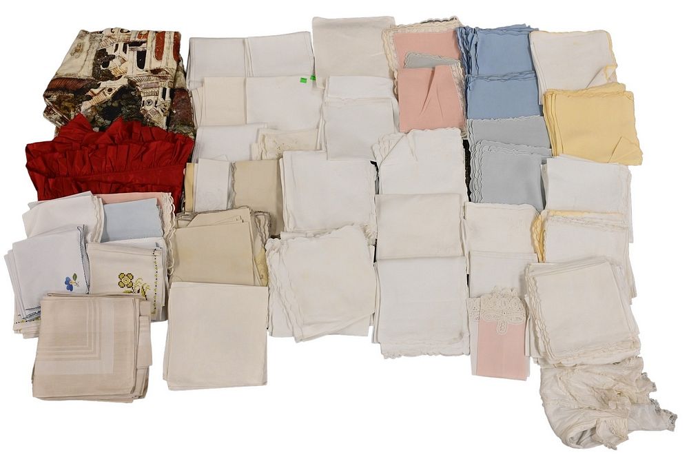 Appraisal: Miscellaneous Lot of Table Linens to include a round linen