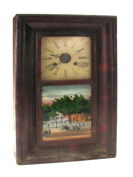 Appraisal: A wall clock with a printed panel height in