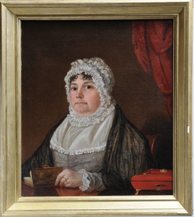 Appraisal: AMERICAN SCHOOL PORTRAIT OF A LADY IN A LACE CAP