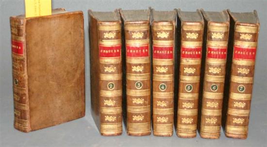 Appraisal: Chaucer Geoffrey The Poetical Works Vols in Edinburgh At the