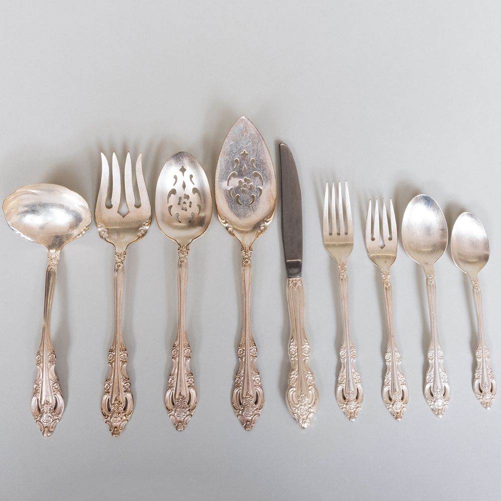 Appraisal: Silver Plate Part Flatware Service Comprising Sixteen dinner knives Six