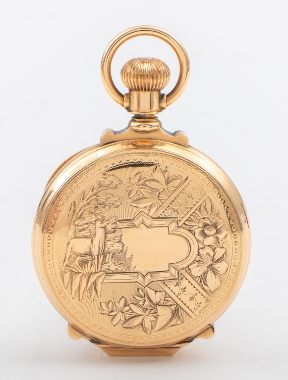 Appraisal: ANTIQUE K GOLD ELGIN POCKET WATCH W DUEBER CASE Antique