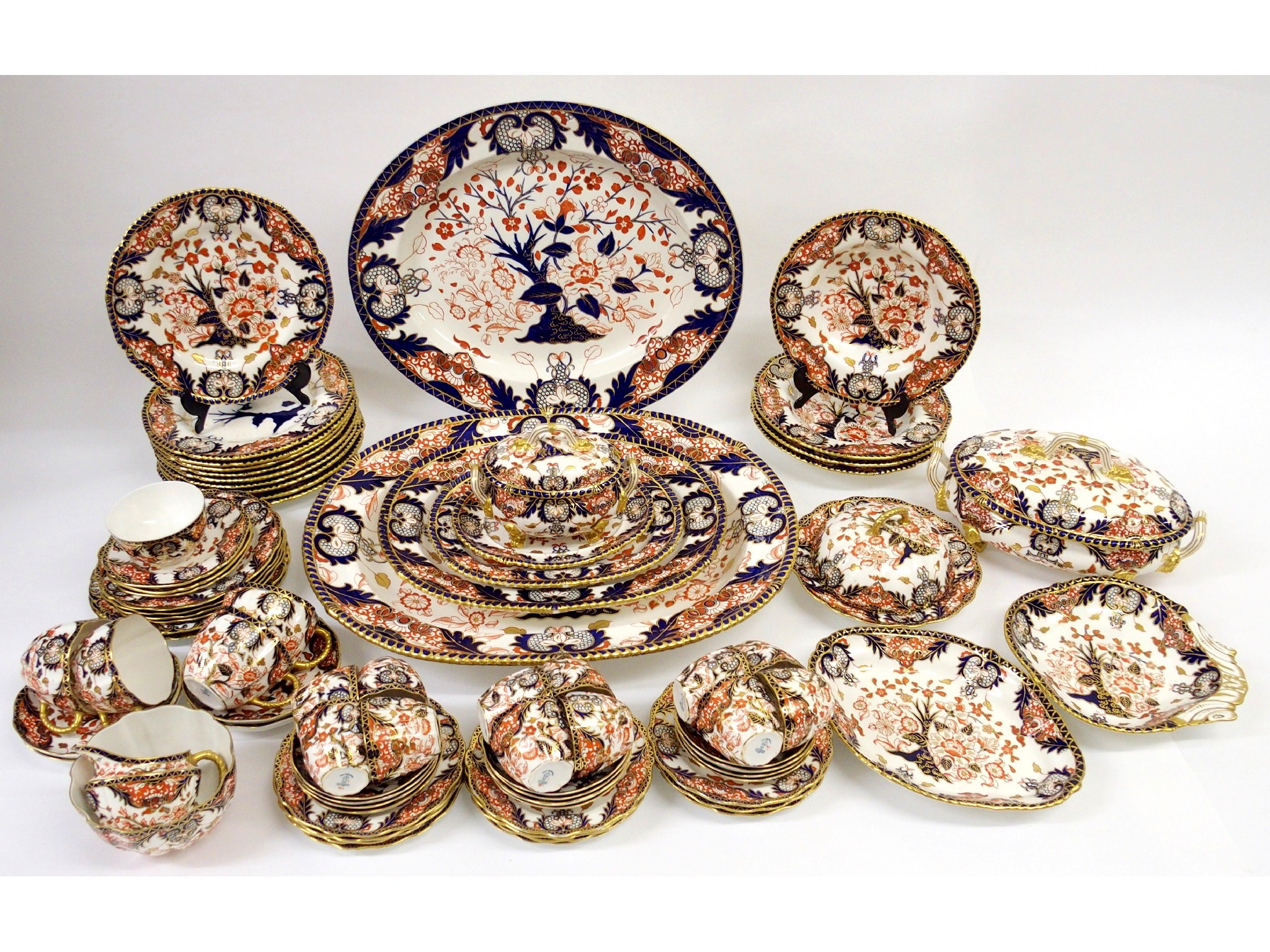 Appraisal: An extensive th Century Royal Crown Derby imari pattern presentation