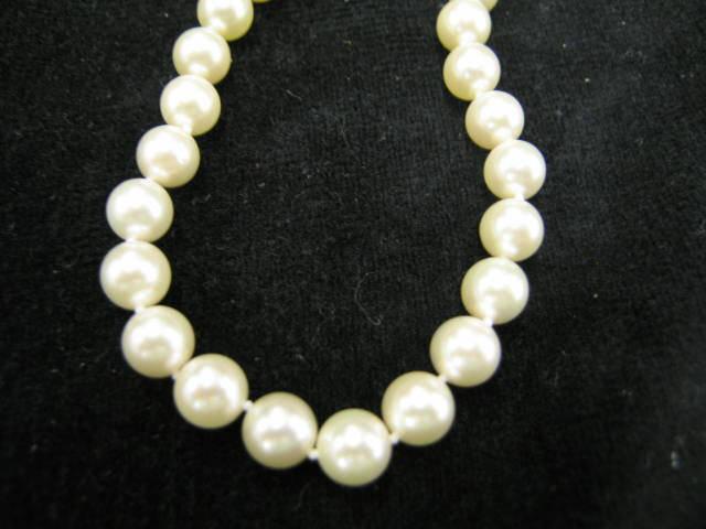 Appraisal: Pearl Necklace Pearls to mm rich cream rose long k