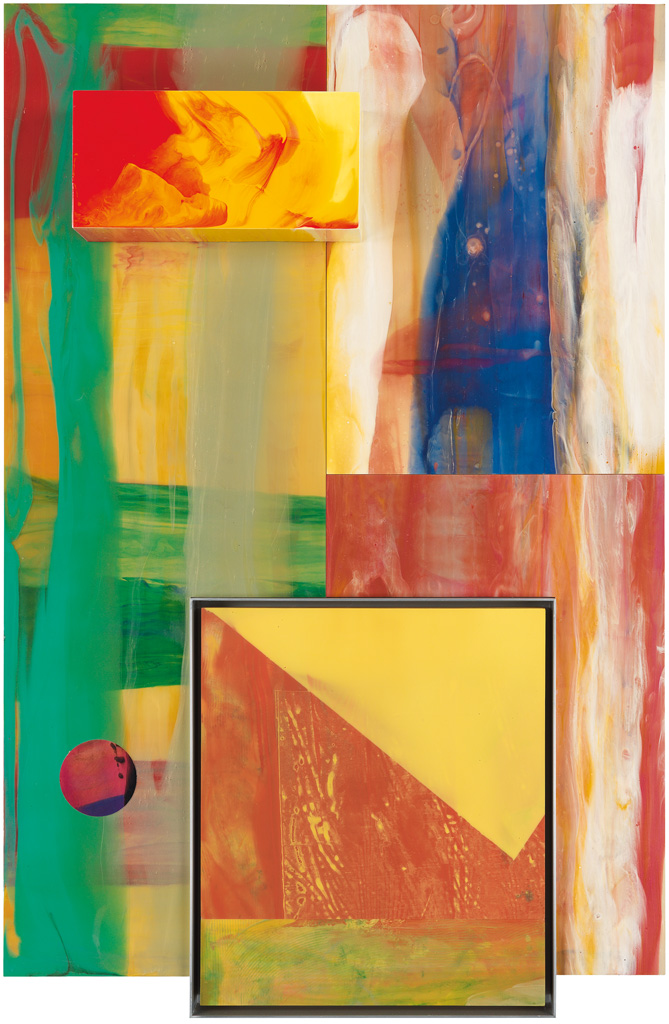 Appraisal: SAM GILLIAM - Not Spinning Acrylic on birch plywood construction