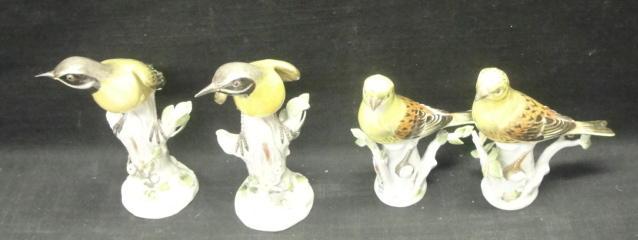 Appraisal: MEISSEN Porcelain Birds From an East nd Street NYC estate