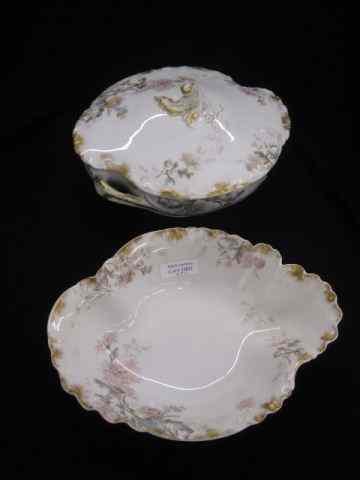 Appraisal: Haviland Limoges Porcelain Servers covered vegetable open bowl elegant florals