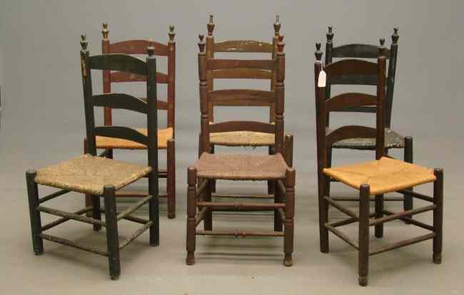 Appraisal: Set of six th c assembled Bergen County N J