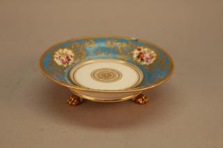 Appraisal: th Century French Footed Dish as is With chips to