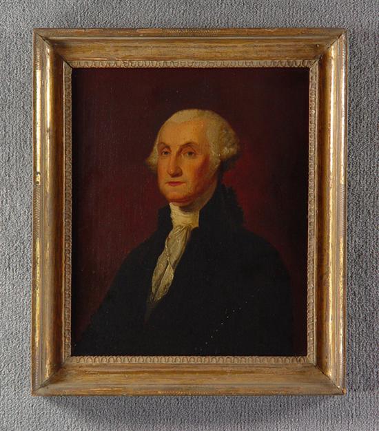 Appraisal: Anonymous Portrait of George Washington Oil on board Early to