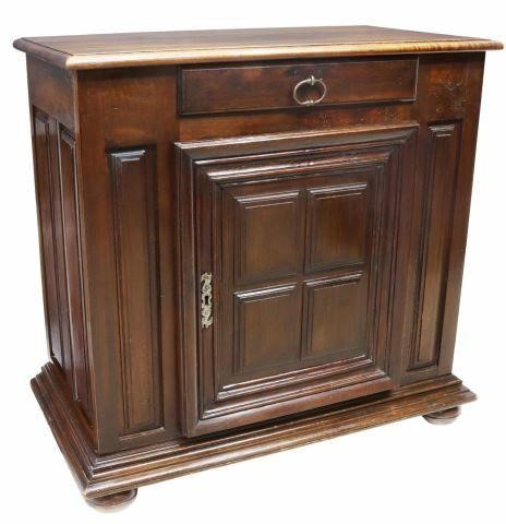 Appraisal: French Provincial Louis XIII style walnut confiturier cabinet th c