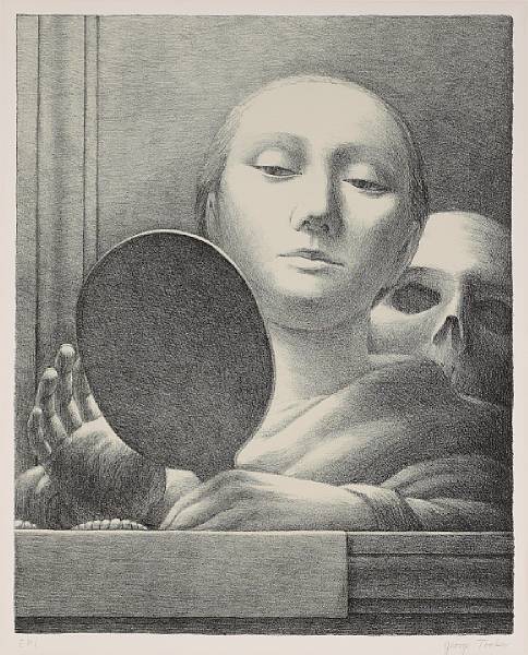 Appraisal: George Tooker American born Mirror G Lithograph on Arches paper