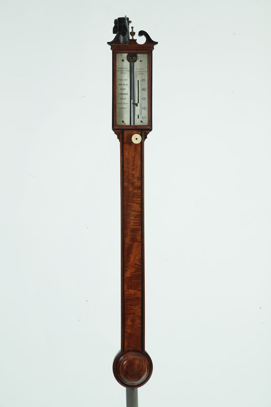 Appraisal: ENGLISH BAROMETER F Amadio and Son London - mahogany veneer