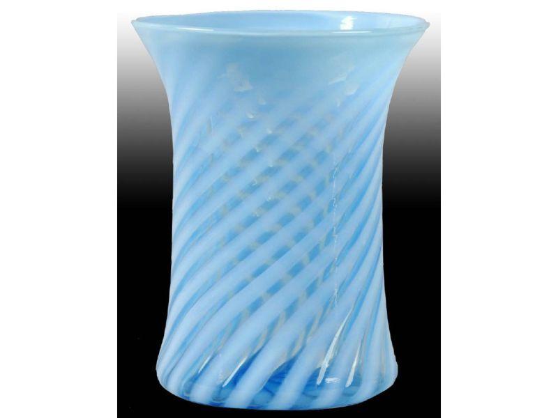 Appraisal: Swirl Blue Opalescent Vase Description - '' T x ''